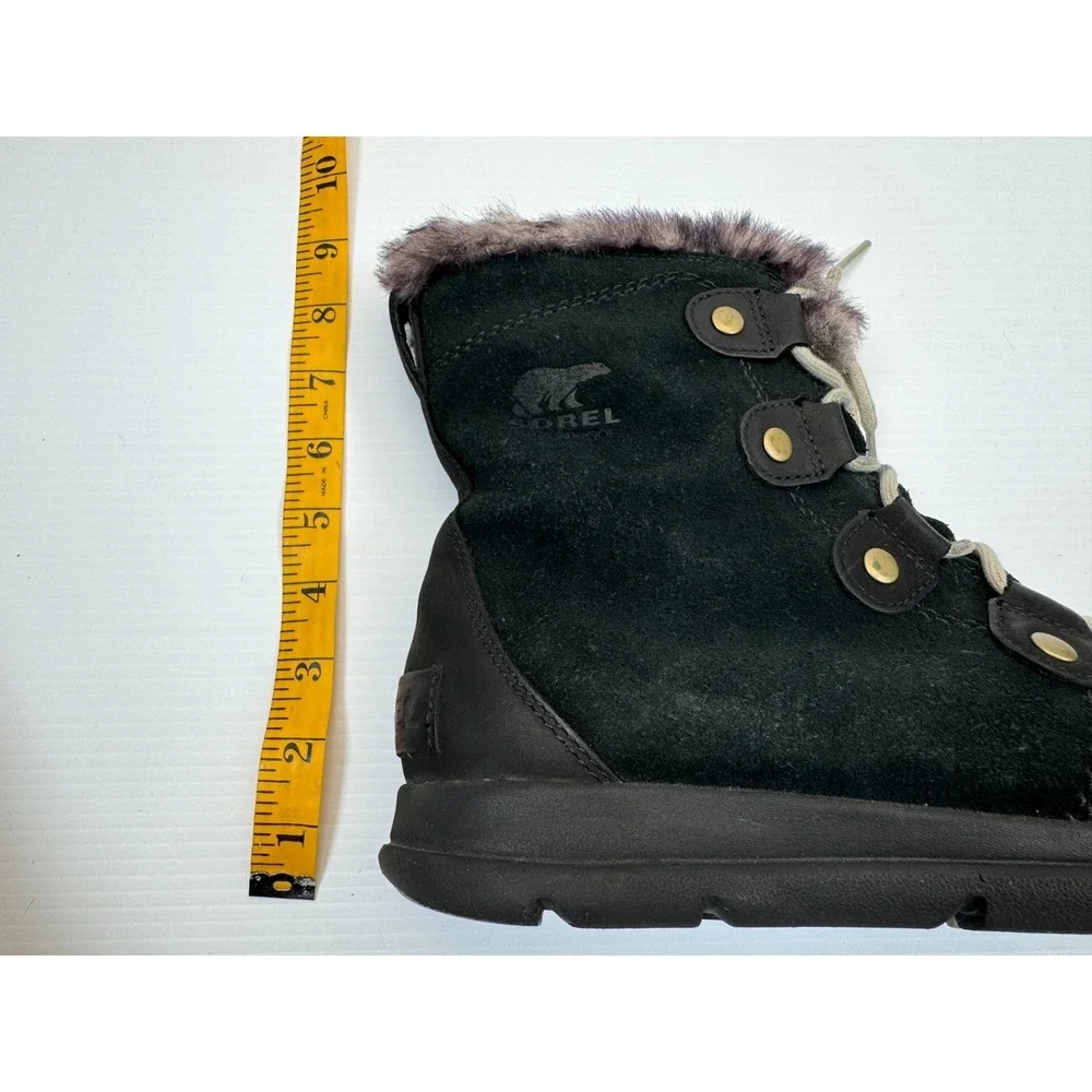 Sorel Explorer Joan Waterproof Winter Boots Women 10 Suede‎ Lace-up